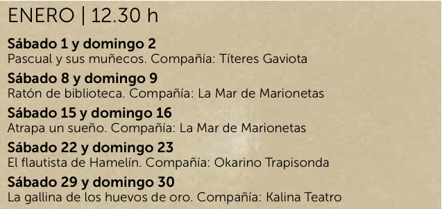 titeres retiro enero