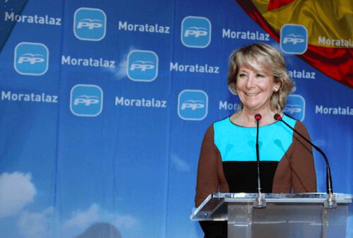 Esperanza Aguirre, en la cena de este miércoles - PP Madrid