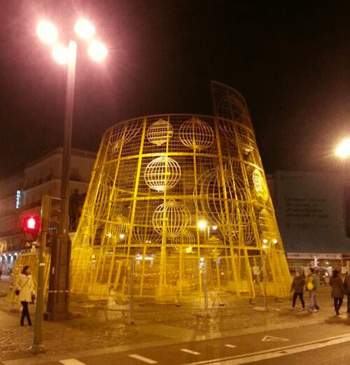 Estado del montaje del árbol el 8 de noviembre - D. López (Zonaretiro.com)