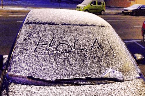 Nieve en el barrio de Mirasierra - J. B.