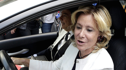 Aguirre, al llegar a la Asamblea el 25 de septiembre de 2012