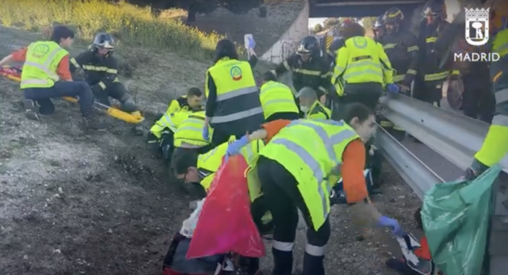 Grave un motorista de 36 años en un accidente en la M 40 Zona Retiro