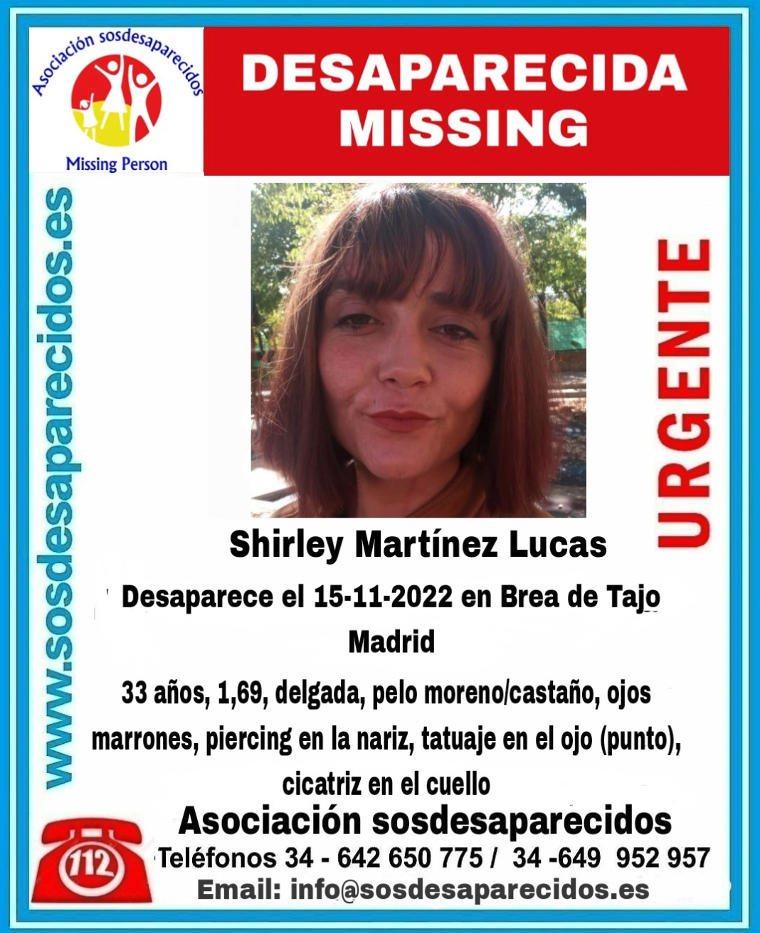 Sigue la búsqueda de la joven desaparecida en Brea de Tajo Zona Retiro