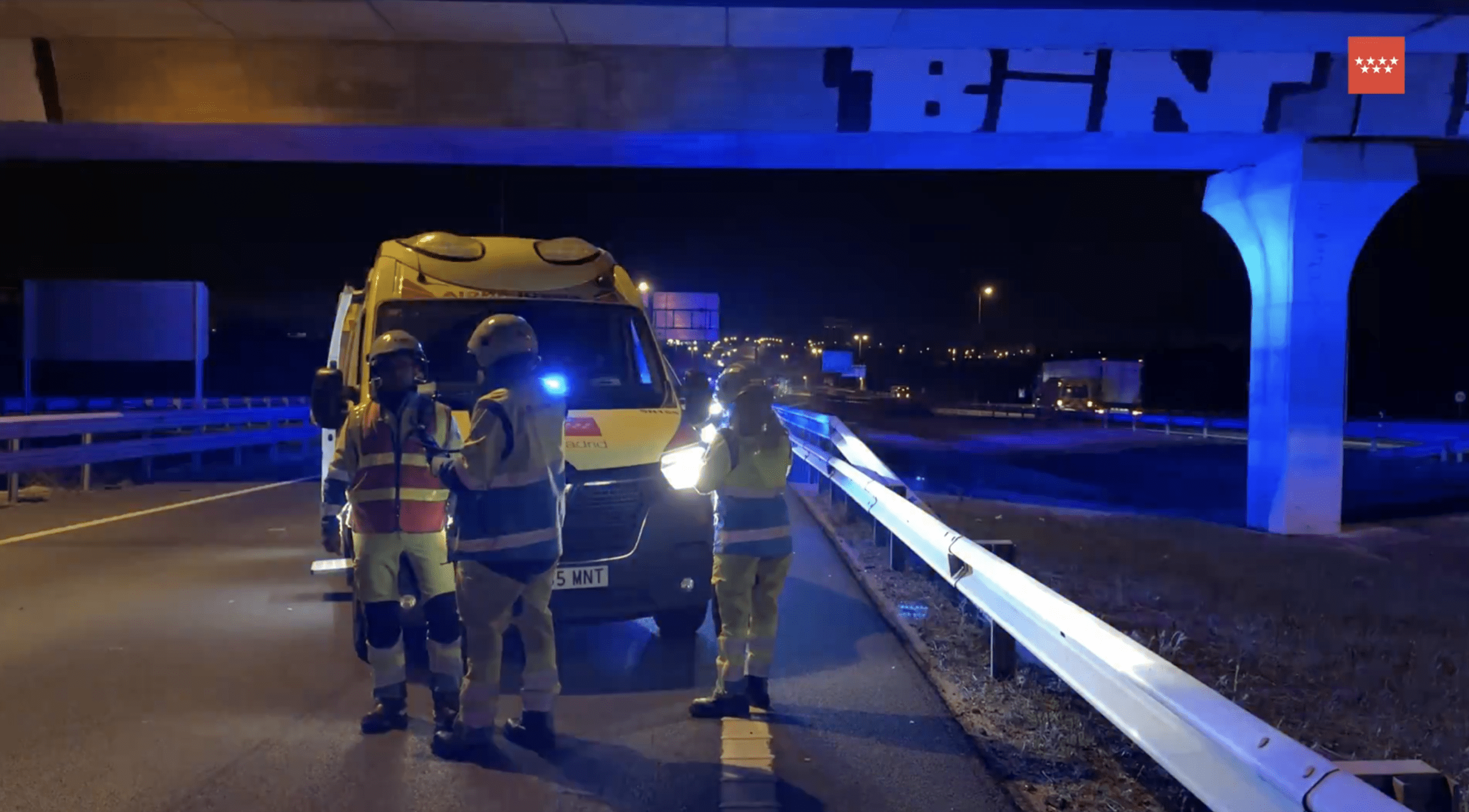 Grave un hombre de 51 años atropellado en la M-50 al bajarse del coche tras un accidente