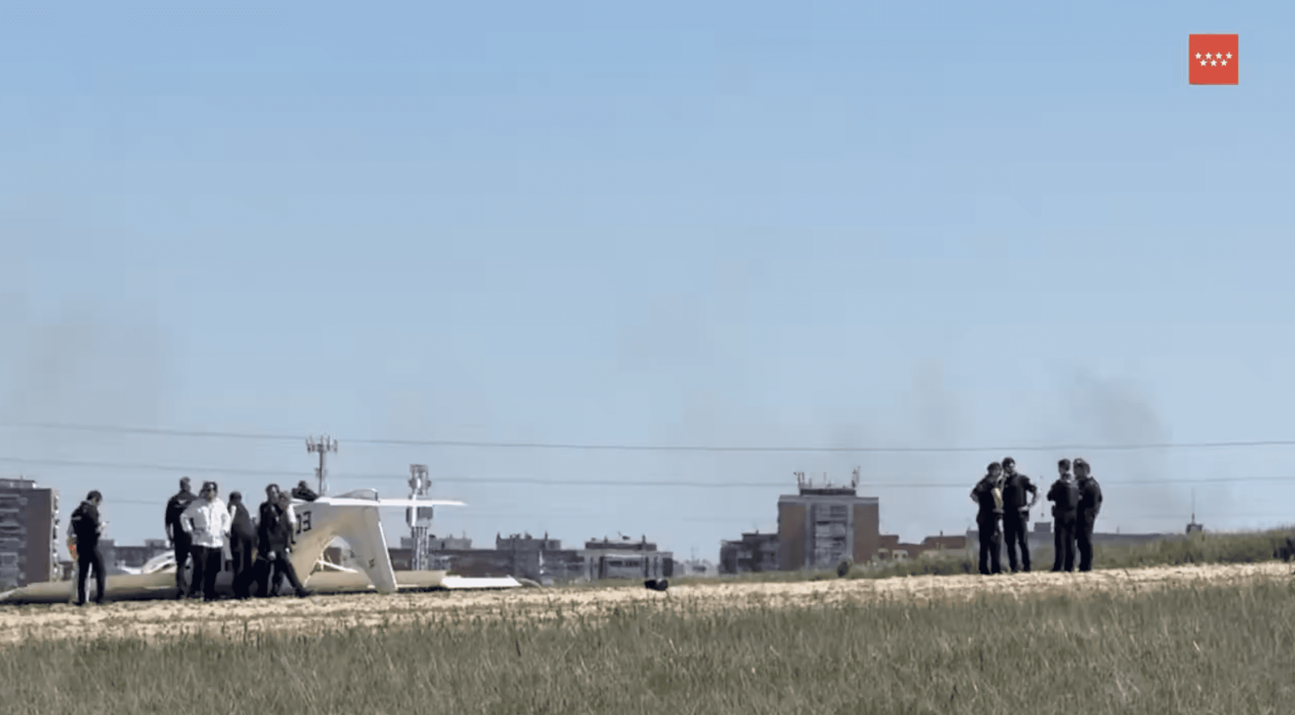 Dos heridos en un accidente de avioneta en Alcorcón