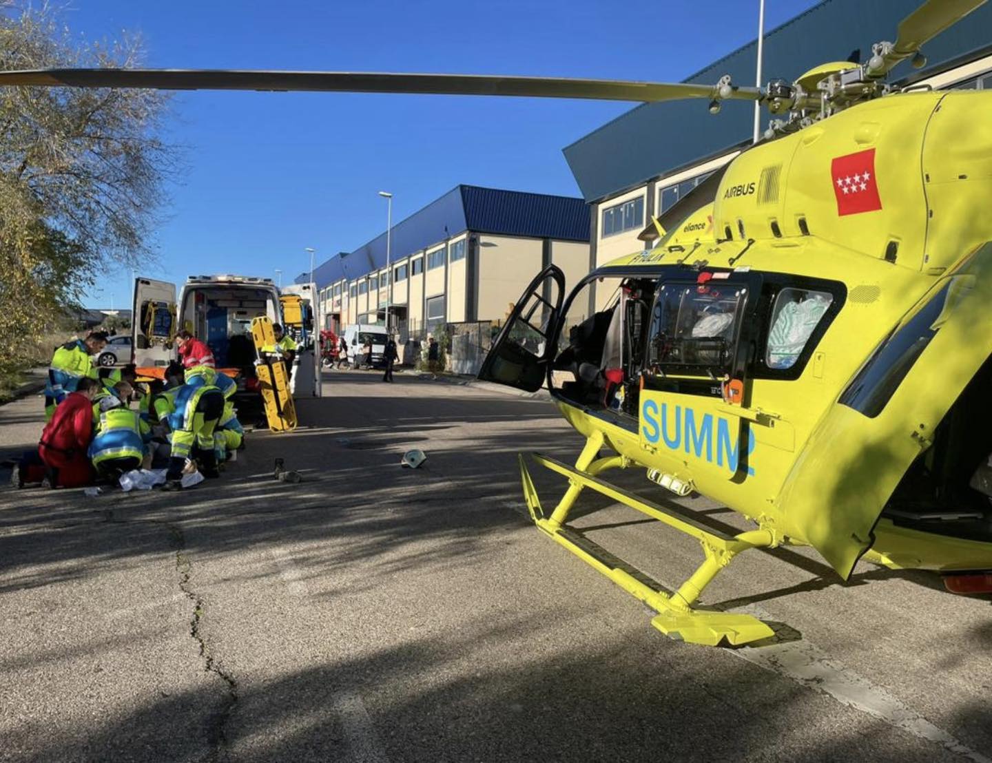 Muy grave un ciclista herido tras sufrir una caída en San Lorenzo de El Escorial