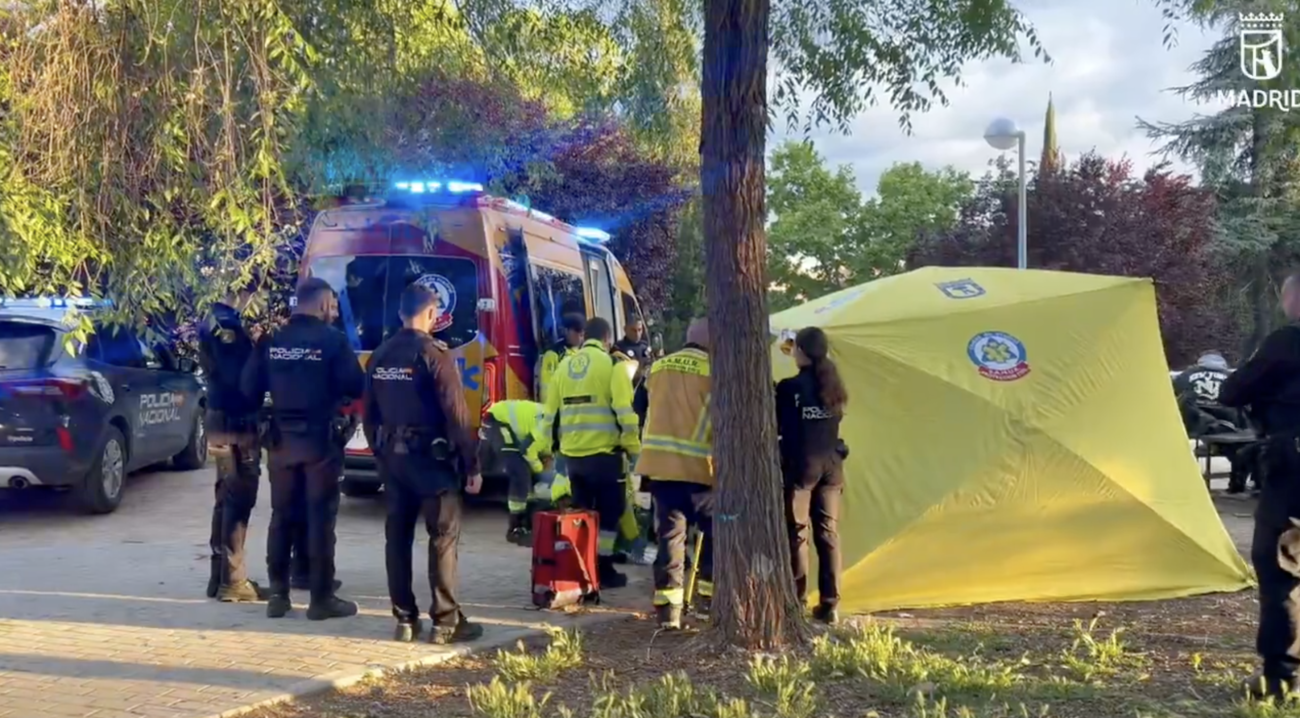 Asesinado un joven de 20 años esta mañana en un parque de Madrid